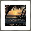 Aloha Aina The Beloved Land - Sunset Kamaole Beach Kihei Maui Hawaii Framed Print