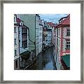 Along The Prague Canals Framed Print