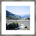 Alpine Bridge With Lake Framed Print