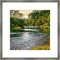 Alsea River Late Summer Framed Print
