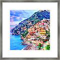 Amalfi Coast At Positano Framed Print
