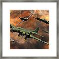 American And German Aircraft Battle Framed Print