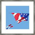 American Flag Kite Framed Print