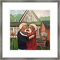 American Gothic The Monkey Lisa And The Holler Framed Print