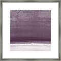 Amethyst Shoreline- Abstract Art By Linda Woods Framed Print