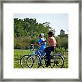 Amish Bike Ride Framed Print