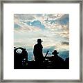 Amish Silhouette Framed Print