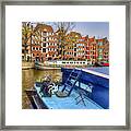 Amsterdam Houseboats Framed Print