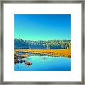 An Autumn Morning At Cary Lake Framed Print