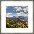 An Autumn Storm Flows Over Blue Ridge Parkway Framed Print