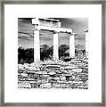 Ancient Columns On The Island Of Delos Framed Print