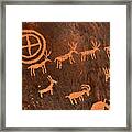 Ancient Indian Petroglyphs Framed Print