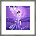 Angel In Amethyst Moonlight Framed Print