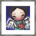 Angel With Heart Framed Print