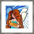 Angels Arms - Cat Angel Portrait Framed Print