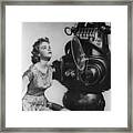Anne Francis Movie Sexy Photo Forbidden Planet With Robby The Robot Framed Print