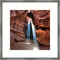 Antelope Canyon Twin Beams Framed Print