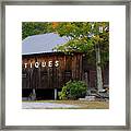 Antique Barn In Fall Framed Print