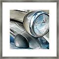 Antique Car Headlight And Reflections Framed Print
