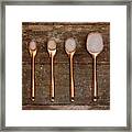 Antique Copper Measuring Spoons Framed Print