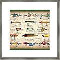 Antique Lures Panel Framed Print