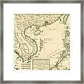 Antique Map Of South East Asia Framed Print