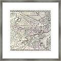 Antique Maps - Old Cartographic Maps - Antique Map Of Boston Massachusetts, 1879 Framed Print