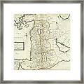 Antique Maps - Old Cartographic Maps - Antique Map Of Canaan Framed Print