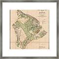 Antique Maps - Old Cartographic Maps - Antique Map Of Hawaiian Islands, Hawaii, 1901 Framed Print