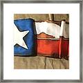 Antiqued Texas Flag Framed Print