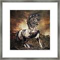 Apache War Horse Landscape Framed Print
