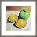 Apple And Lemons Framed Print
