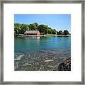 Aqua Bold Framed Print