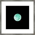 Aqua Moon Framed Print