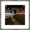 Arc D'triumph With Stripes Framed Print