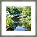 Arched Wooden Foot Bridge Mount Desert Island Acadia Maine Framed Print