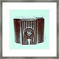 Art Deco Baby Brownie Blue Camera Framed Print