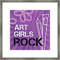 Art Girls Rock Framed Print