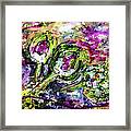 Artichoke Abstract Watercolor And Ink Framed Print