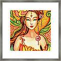 Asian Flower Mermaid Framed Print