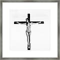 Asian White Crucifix Framed Print