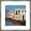 At Home In Greece Framed Print