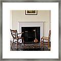 At The Cold Fireplace. Framed Print
