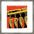 Athens Erechtheum Orange Framed Print