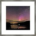 Aurora At Lake Billy Chinook Framed Print