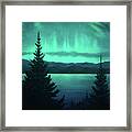 Aurora Over Lake Pend Oreille Framed Print