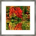 Autumn At The Lake-artistic Framed Print