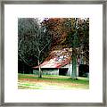 Autumn Barn In Alabama Framed Print