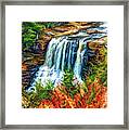 Autumn Blackwater Falls - Paint 3 Framed Print
