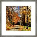 Autumn Country Road Framed Print
